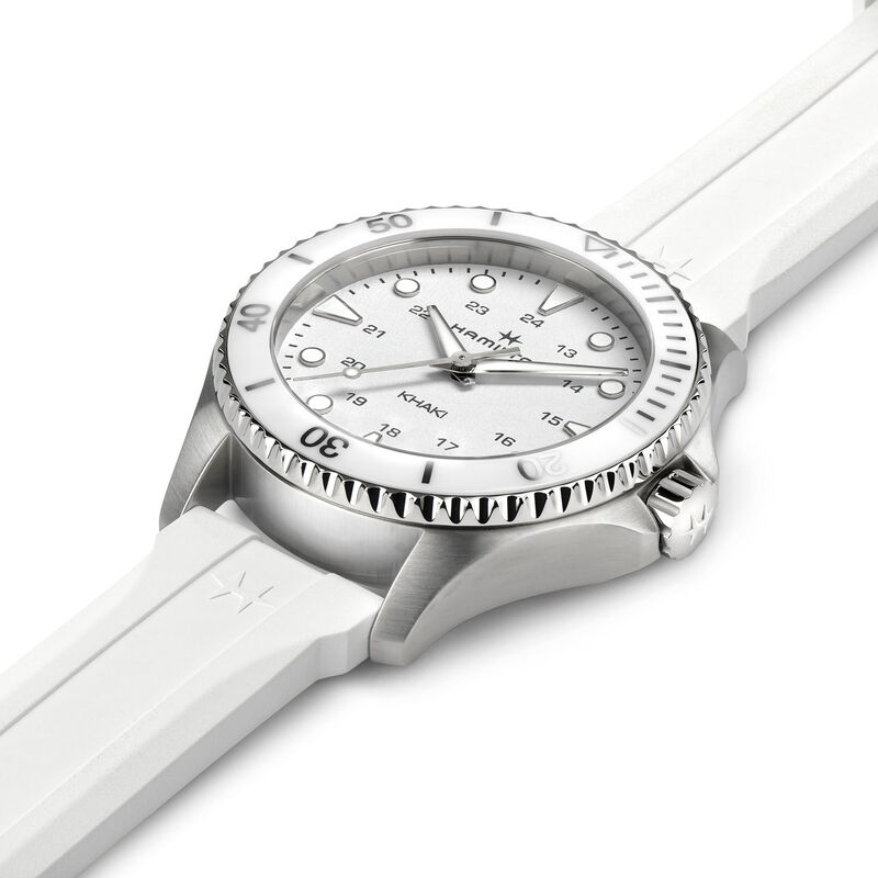 Hamilton Khaki Navy Scuba Quartz White Dial Watch, 37mm image number 1