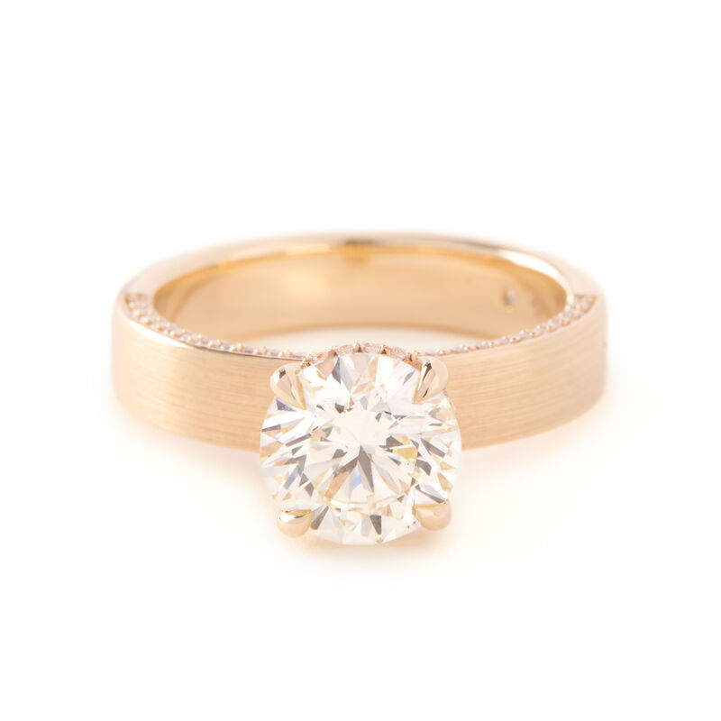 Bella Ponte Round Diamond Solitaire Engagement Ring, 14K Yellow Gold Size 6.5 image number 0