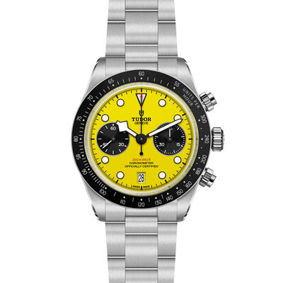 TUDOR Black Bay Chrono 39 Yellow Dial Watch, 39mm