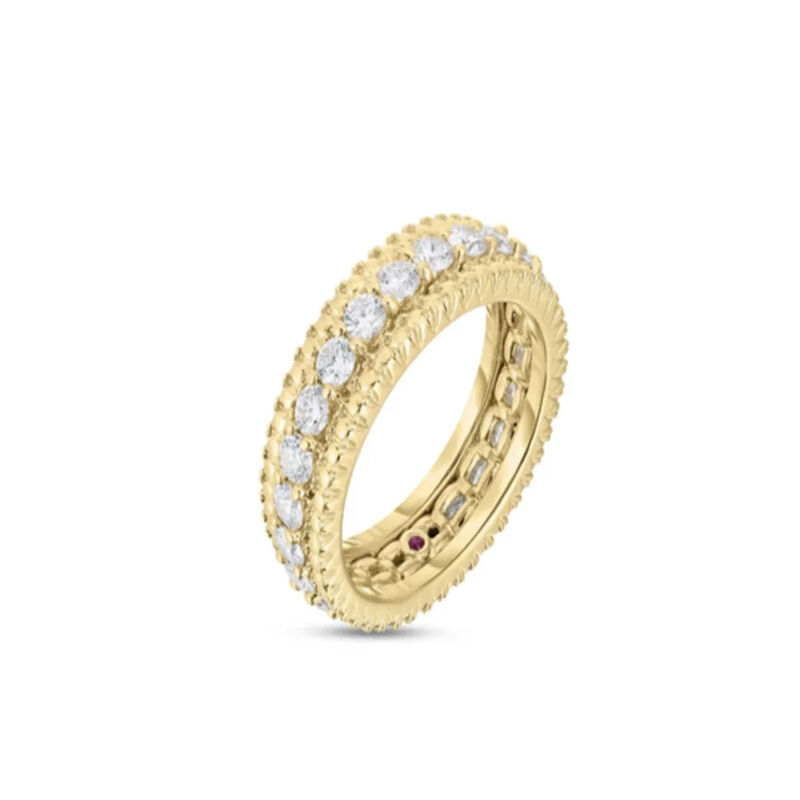 Roberto Coin Siena One Row Diamond Ring 18K Yellow Gold. image number 0