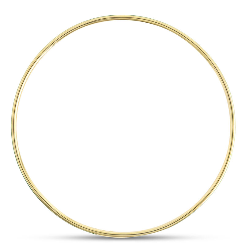 Toscano Black Enamel Slip On Bangle, 14K Yellow Gold image number 2
