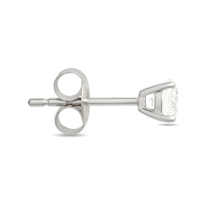 Classic Round Diamond Studs, ⅔ Carat, in 14K White Gold