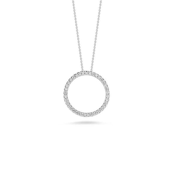 Roberto Coin Tiny Treasures Diamond Circle Necklace 18K