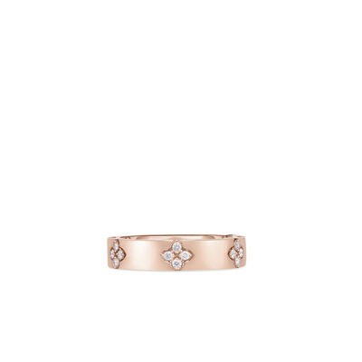 Roberto Coin 18K Rose Gold Love In Verona Narrow Diamond Accent Ring