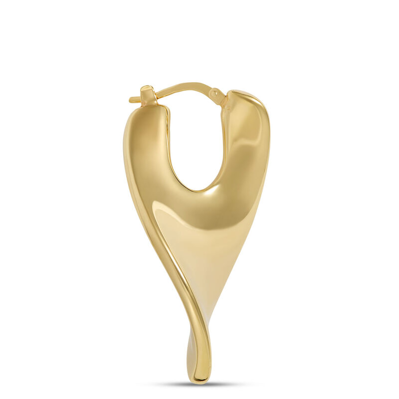 Toscano Long Ribbon Hoops, 14K Yellow Gold image number 1
