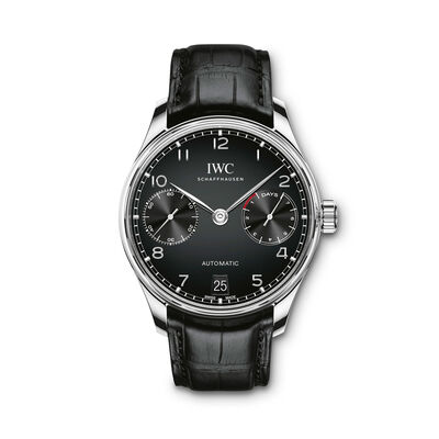 Pre-Owned IWC Portugieser Automatic Black Dial Watch, 43.2mm