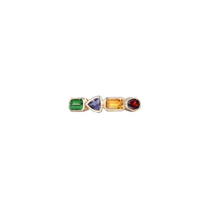 Multicolor Gemstone Ring, 14K Yellow Gold