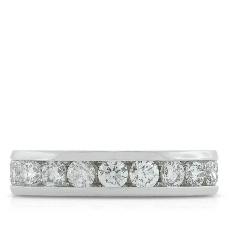 Channel Set Diamond Band 14K, 1.23 ctw. image number 2