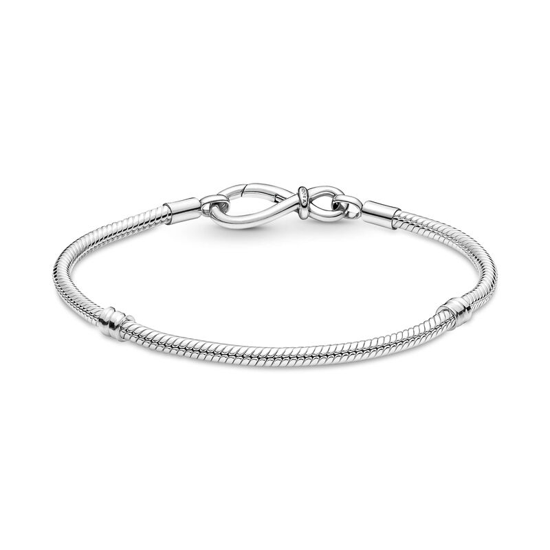 Pandora Moments Infinity Knot Snake Chain Bracelet image number 1