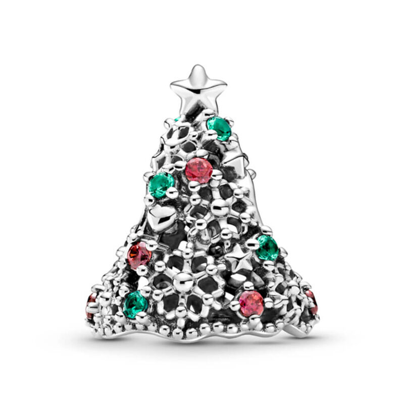 Pandora Glitter Christmas Tree Crystal & CZ Charm image number 3