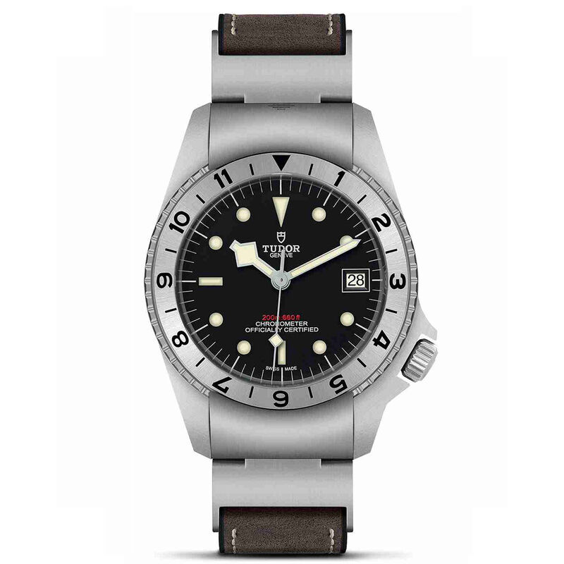 Pre-Owned TUDOR Black Bay P01 Watch Steel Case Black Dial Leather Strap, 42mm image number 0