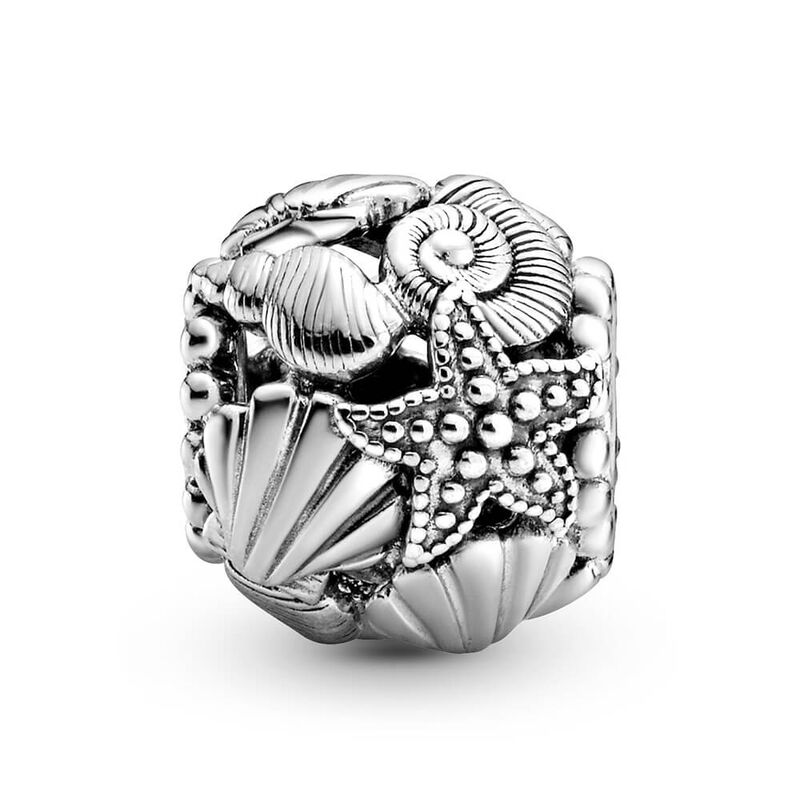Pandora Openwork Starfish, Shells & Hearts Charm image number 2