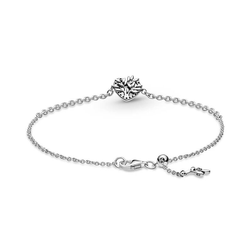 Pandora Heart Family Tree CZ Chain Bracelet image number 2