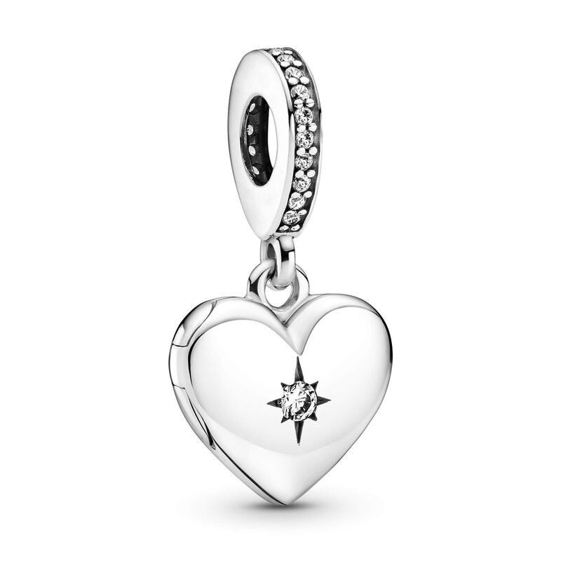 Pandora Openable Heart Locket CZ Dangle Charm image number 1