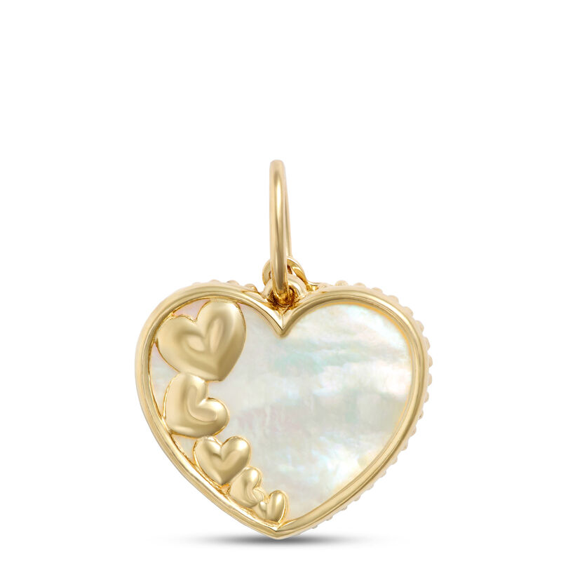 Toscano Mother-of-Pearl Heart Charm, 14k Yellow Gold image number 1