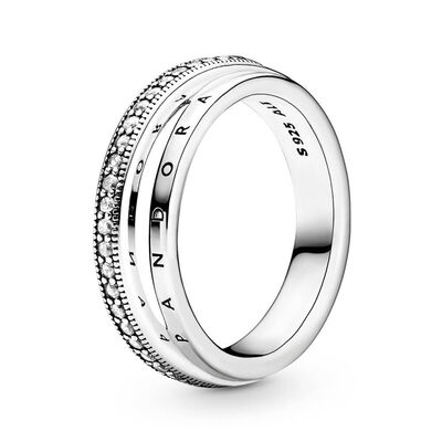 Pandora Triple Band Pavé CZ Ring