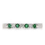 Delicate Emerald & Diamond Ring 14K