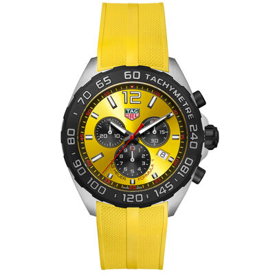 TAG Heuer Formula 1 Watch Steel Case Yellow Dial, 43mm