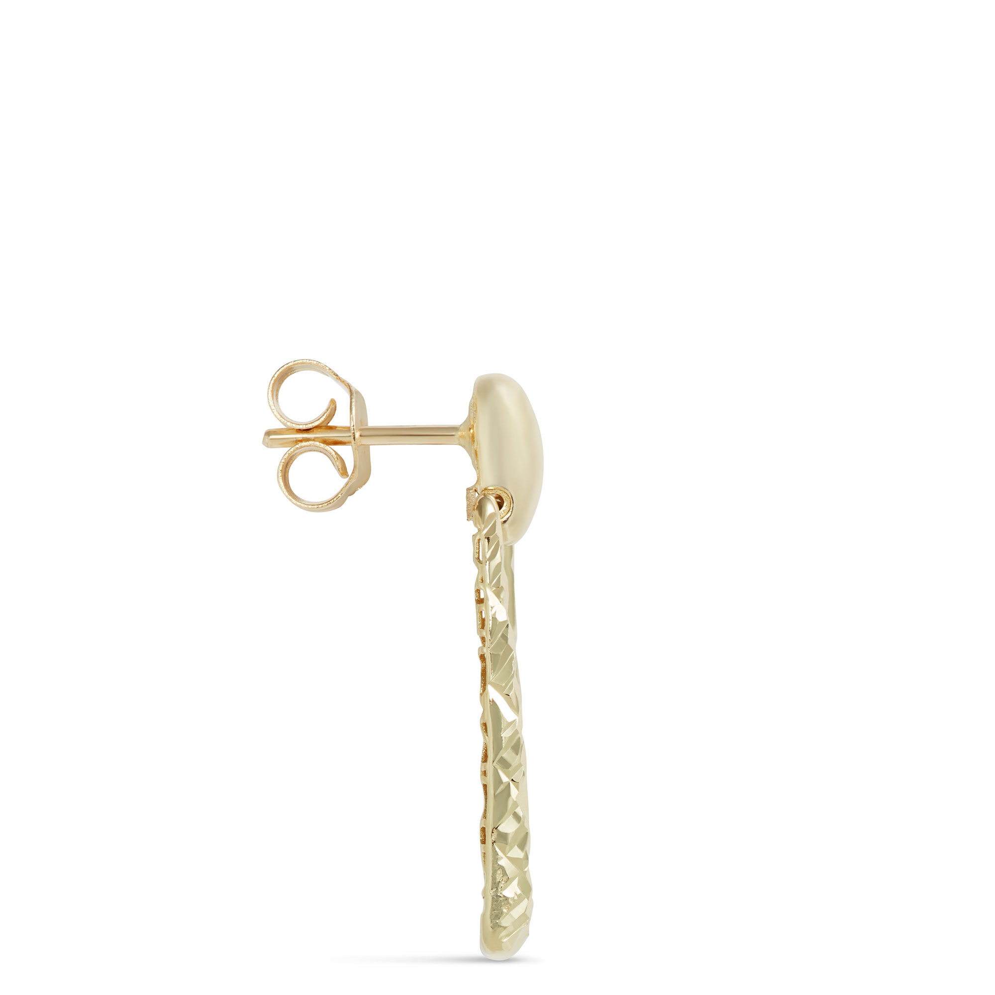Toscano Hammered Door Knocker Earrings, 14K Yellow Gold