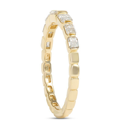 Emerald Cut Diamond Band, &frac34; Total Carat Weight, 14K Yellow Gold