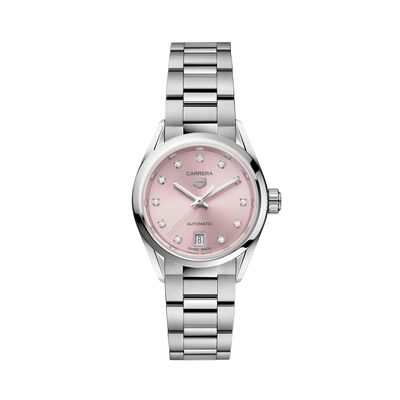 TAG Heuer Carrera Date Pink Dial Watch, 29mm