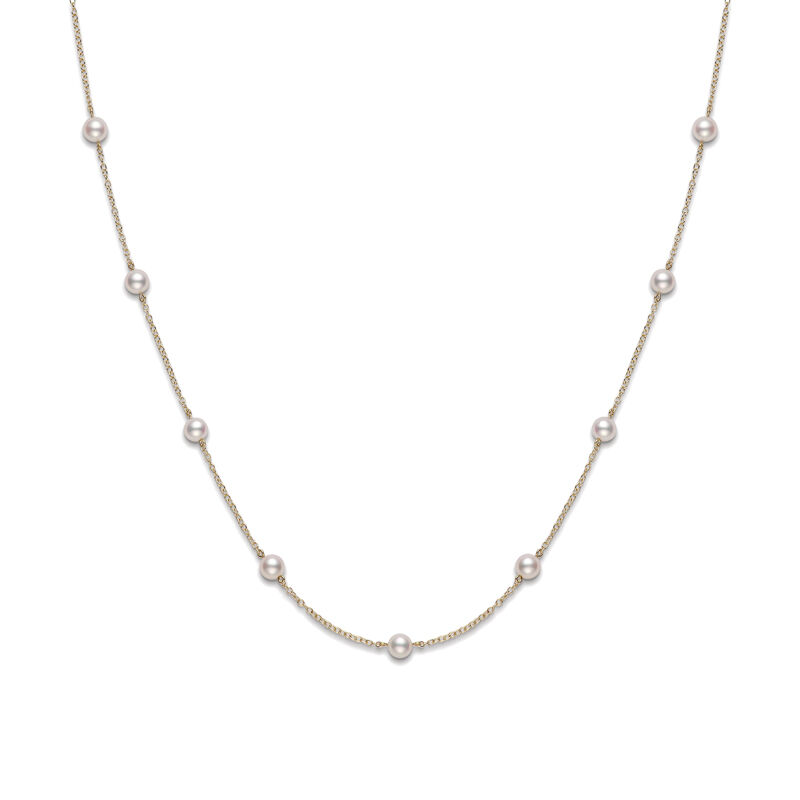 Mikimoto 16 Inch Akoya Cultured Pearl Necklace in 18K Yellow Gold image number 0
