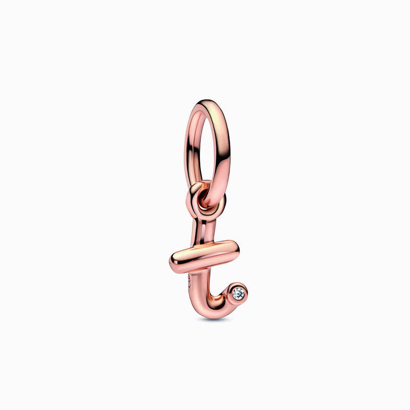 Pandora Letter T Script Alphabet Dangle Charm image number 1