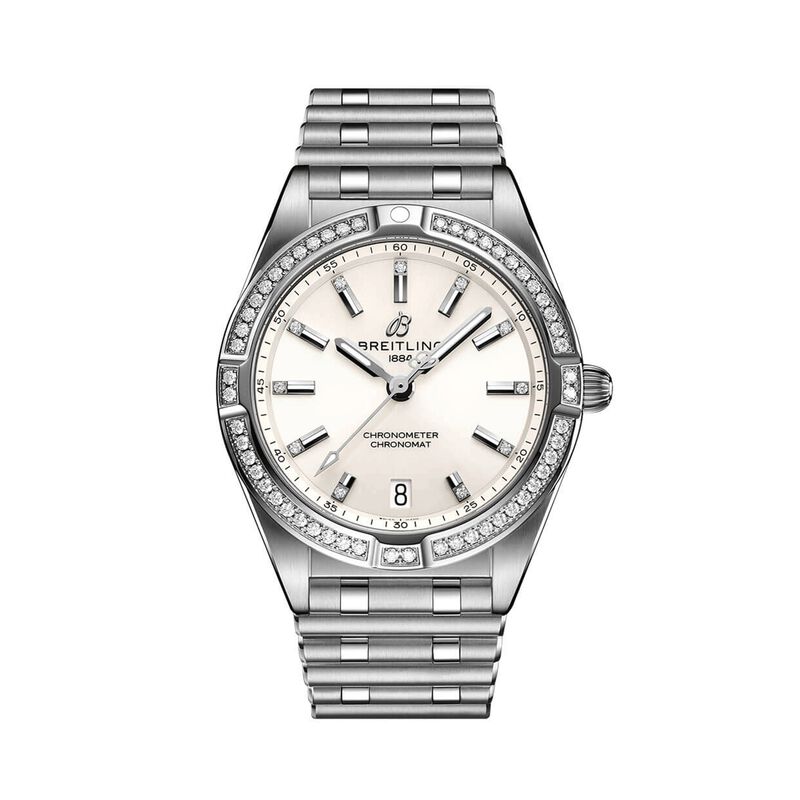 Breitling Chronomat 32 Diamond White Steel Watch, 32mm image number 0
