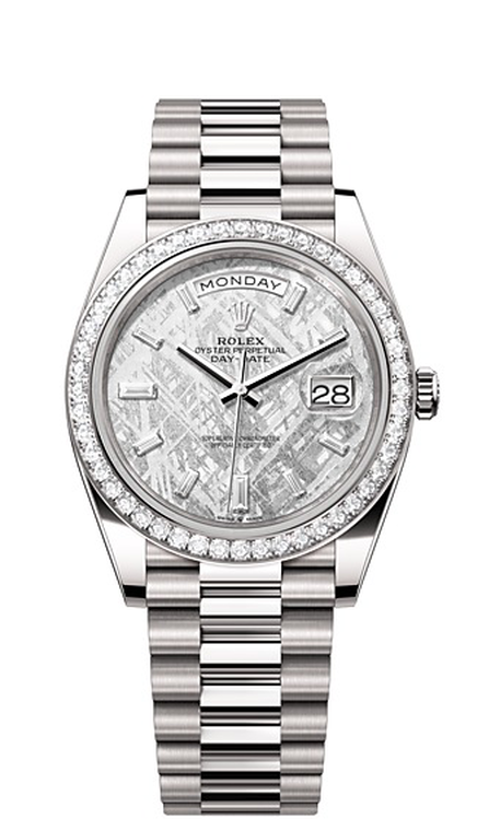 Rolex Day-Date 40 Day-Date Oyster, 40 mm, white gold and diamonds - M228349RBR-0040 at Ben Bridge
