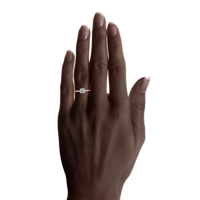 Bella Ponte Rose Gold Diamond Engagement Ring Setting 14K image number 4