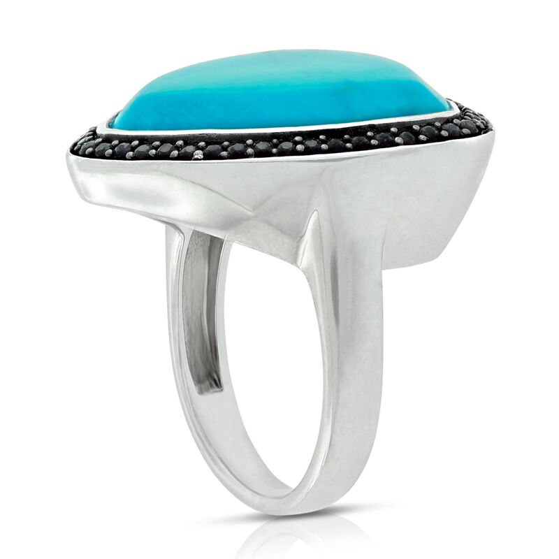 Lisa Bridge Turquoise &  Black Sapphire Ring image number 2