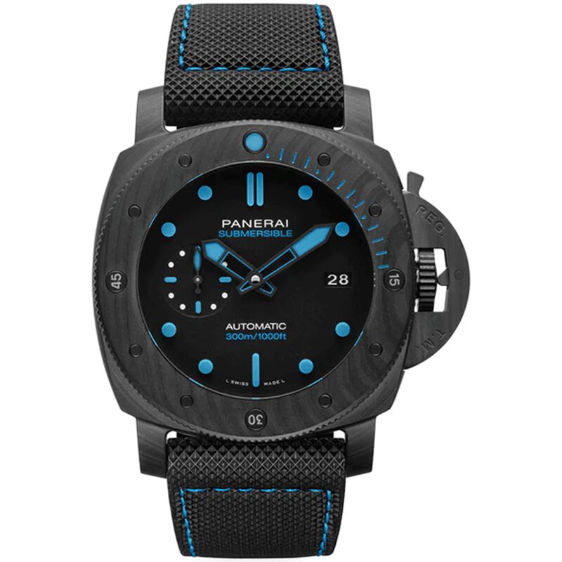 Pre-Owned Panerai Luminor Submersible Carbotech Black Dial Watch, 47mm image number 0