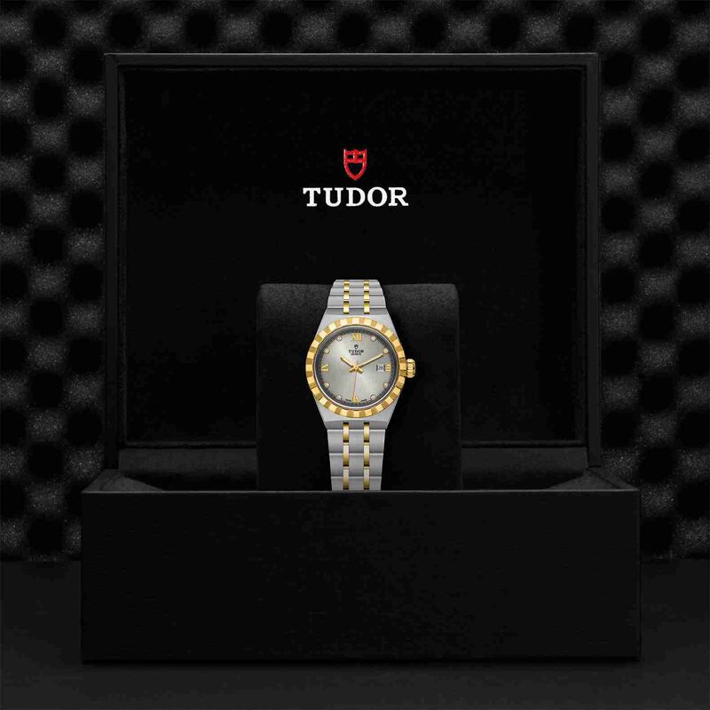 TUDOR Royal Watch Steel Case Silver Dial Steel and Gold Bracelet, 28mm image number 2