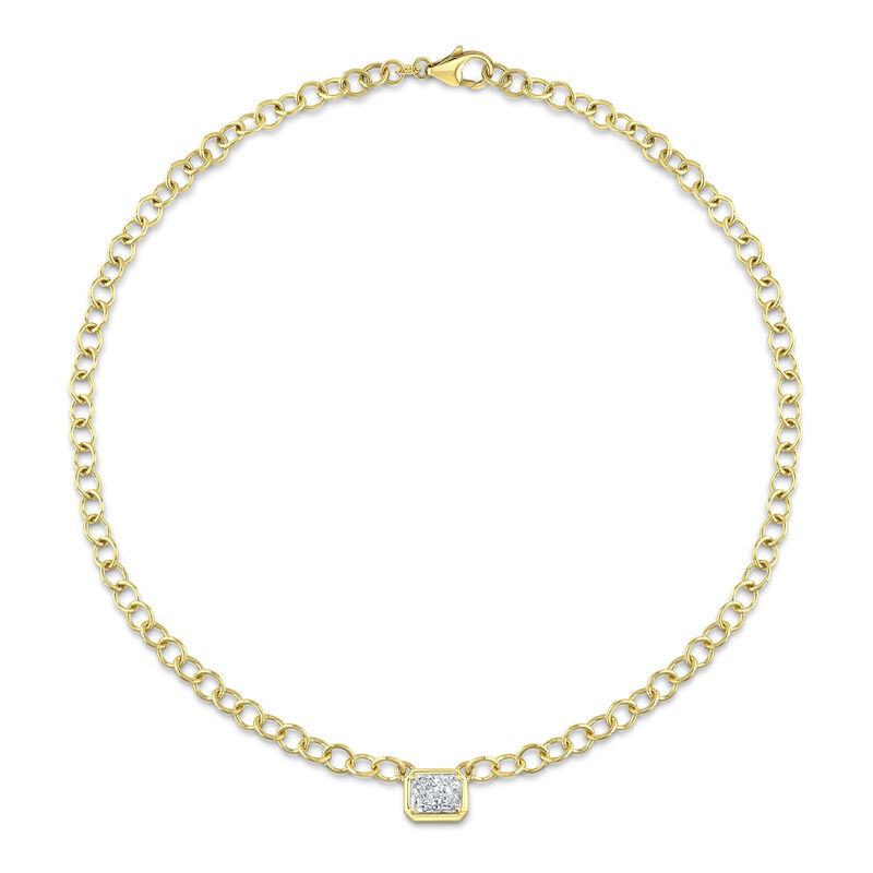 Rahaminov Emerald Cut Diamond Choker, 18K Yellow Gold image number 0