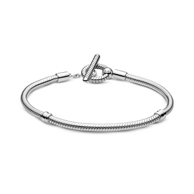 Pandora Moments T-Bar Snake Chain Bracelet image number 1