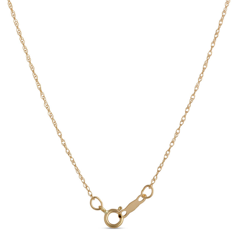Classic Citrine Three-Prong Pendant Necklace, 14K Yellow Gold image number 2