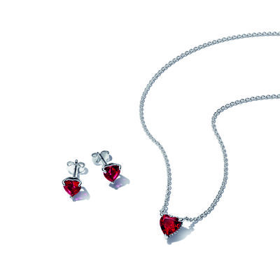 Pandora Sparkling Red Heart Jewelry Gift Set