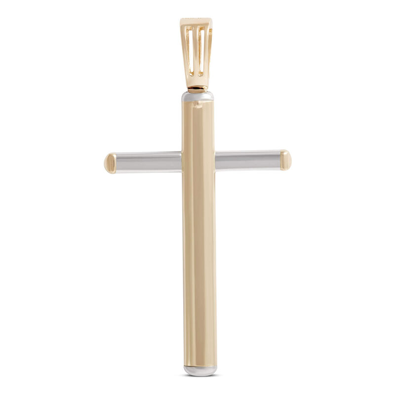 Toscano Two-Tone Cross Pendant, 14K Gold image number 1