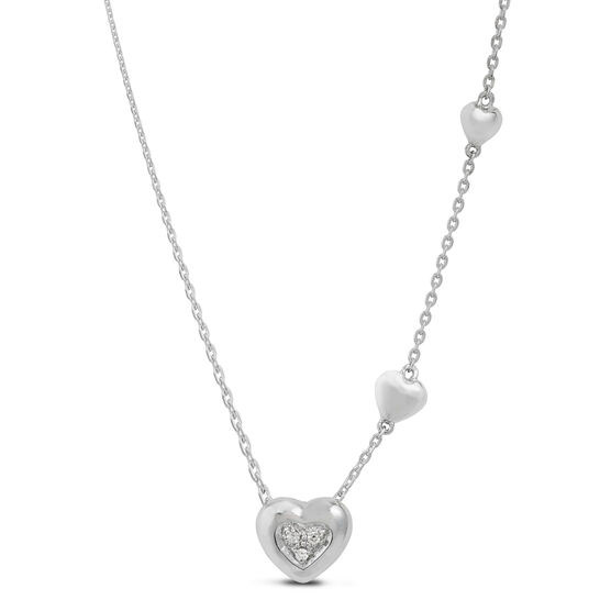 Lisa Bridge Hearts Combined Diamond Necklace