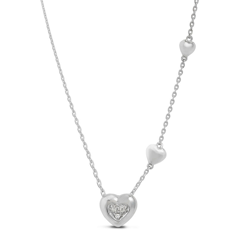 Lisa Bridge Hearts Combined Diamond Necklace image number 0