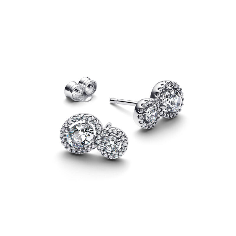 Pandora Embracing Halo Stud Earrings image number 1