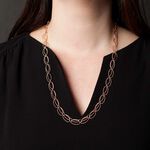 Rose Gold Toscano Double Oval Link Necklace 14K, 24"