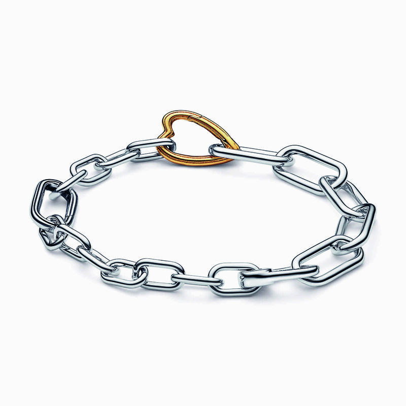 Pandora ME Two-tone Heart Link Chain Bracelet image number 1