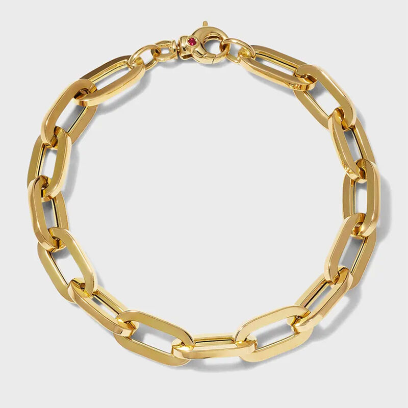 Roberto Coin Classic Link Bracelet 18K Yellow Gold, 8" image number 1