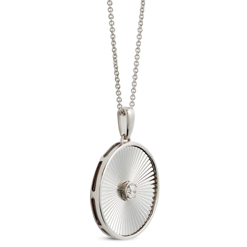 Ikuma Canadian Diamond Radiant Medallion Necklace in Sterling Silver image number 1