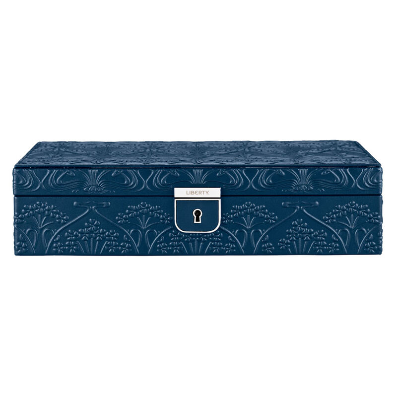 WOLF X LIBERTY All Over Ianthe Medium Jewelry Box - Navy image number 1