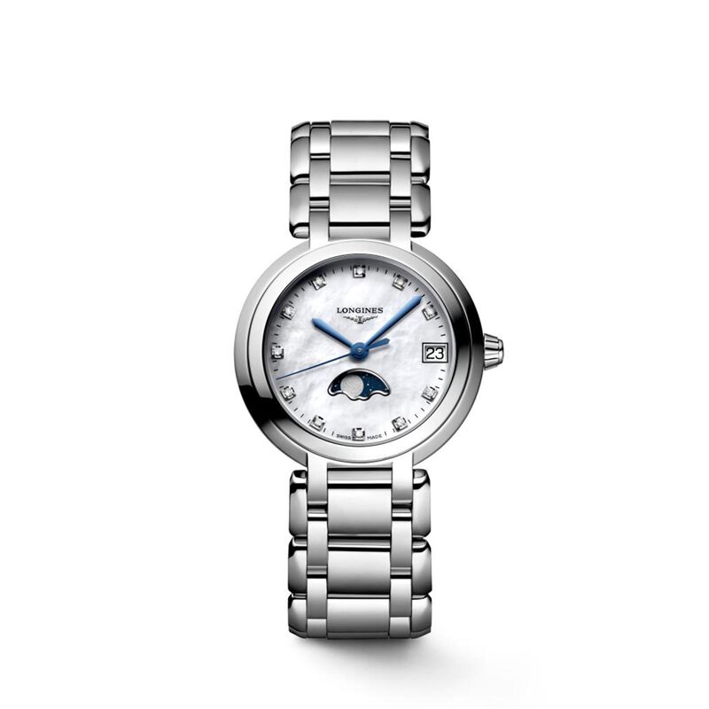 Longines PrimaLuna Moonphase White Dial Watch, 30.5mm image number 0