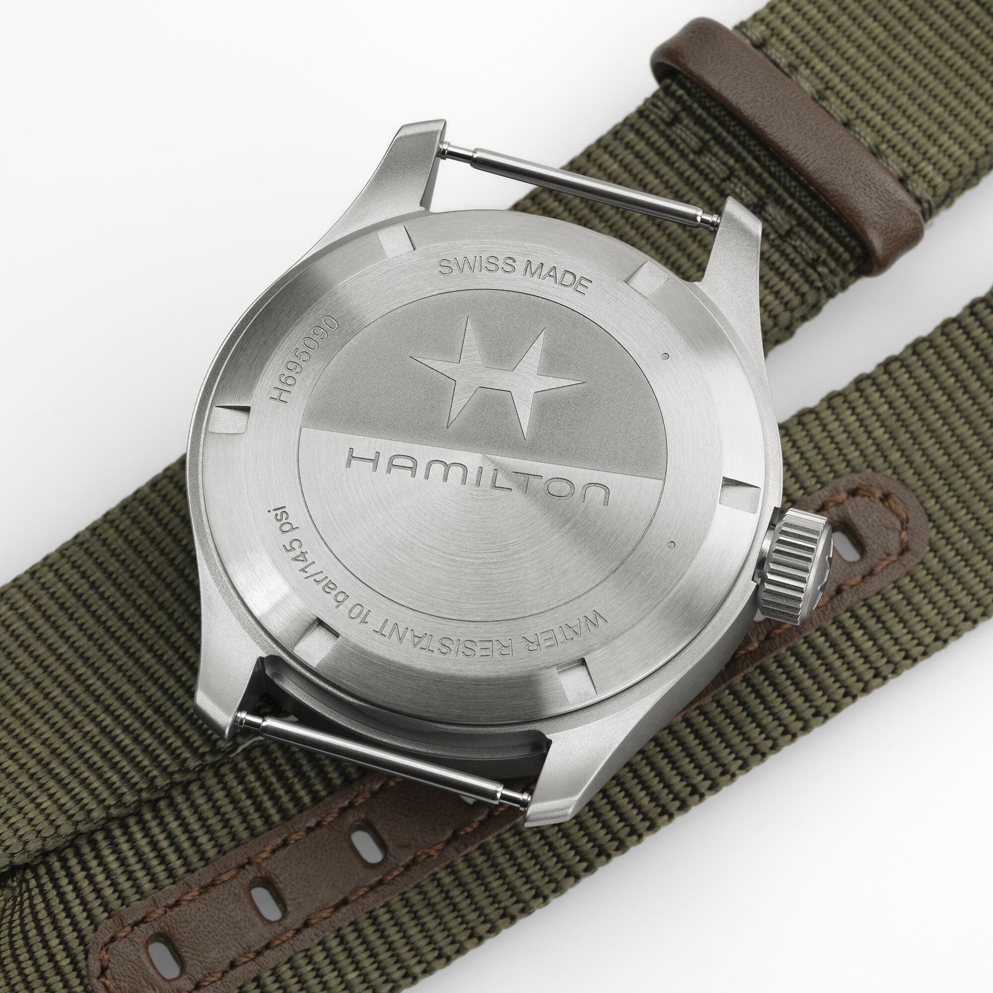 Hamilton Khaki Field Mechanical Power Reserve White Dial Watch, 40mm