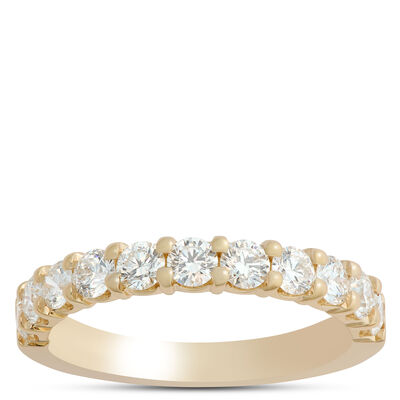 Round Diamond Anniversary Band, 14K Yellow Gold