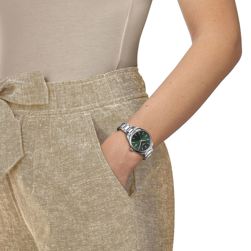 TISSOT PR 100 Quartz Green Dial Watch, 34mm image number 4